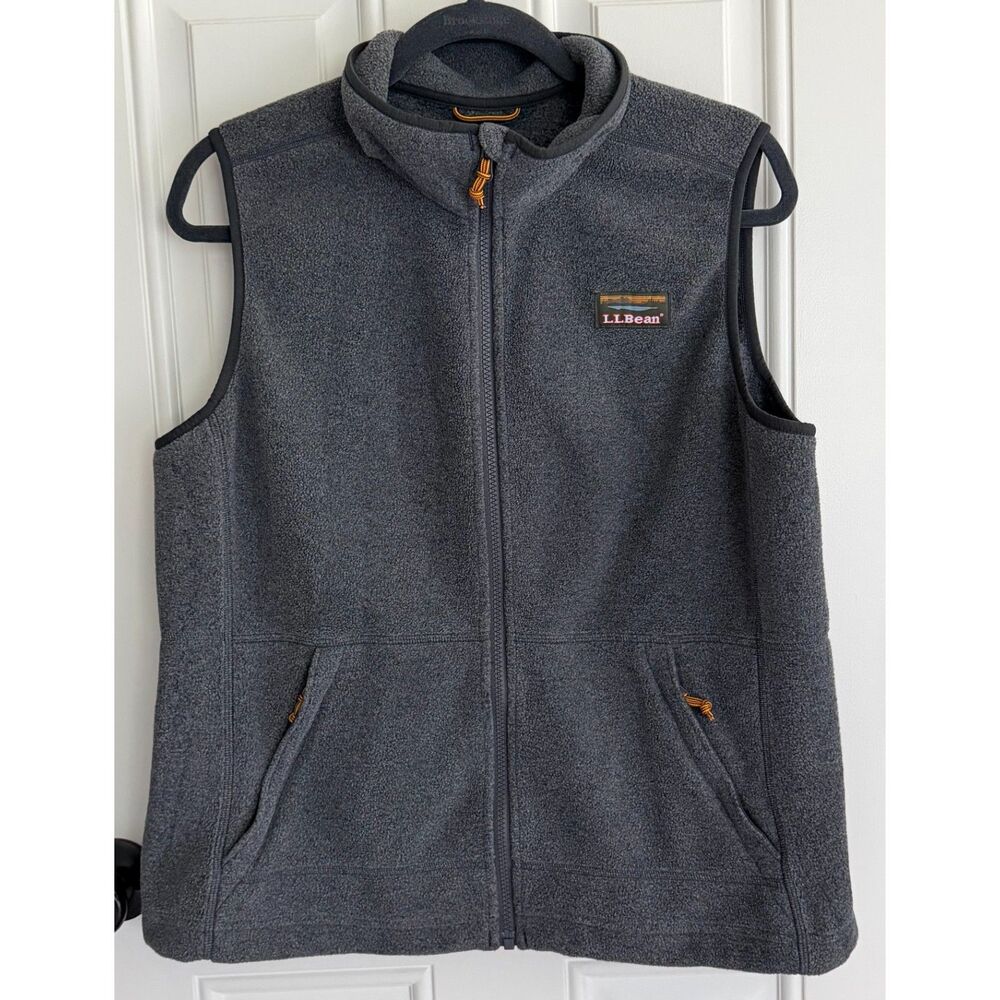 L.L. Bean Women's Gray Fleece Vest size Large Petite